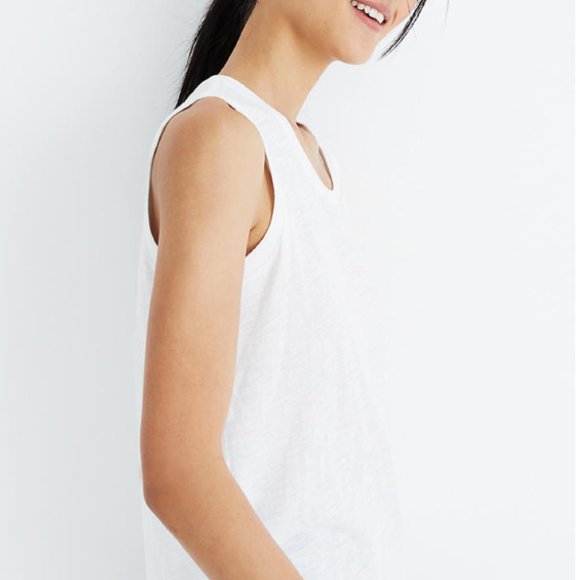 Madewell Whisper Cotton Crewneck Muscle Tank in mulled wine - Picture 7 of 7